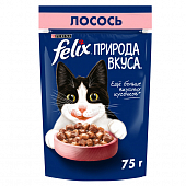 Влажный корм Felix Природа вкуса для взрослых кошек с лососем в соусе Влажный корм Felix Природа вкуса для взрослых кошек с лососем в соусе