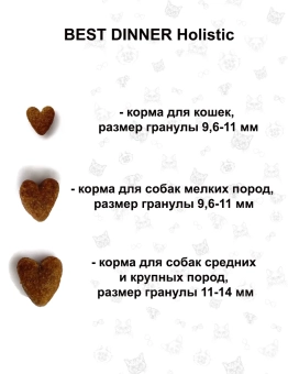 Сухой корм Best Dinner Holistic Veal & Oregano для любых кошек гипоаллергенный, телятина и орегано