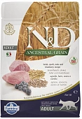 Сухой Корм Farmina N&D Adult Low Grain Lamb&Blue низкозерновой для кошек ягненок с черникой Сухой Корм Farmina N&D Adult Low Grain Lamb&Blue низкозерновой для кошек ягненок с черникой