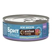 Банки Brit Premium by Nature для взрослых собак мелких пород с ягненком и гречкой