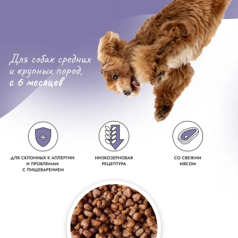Сухой корм Best Dinner Holistic Sensible Hypoallergenic All Breeds для собак всех пород, телятина и розмарин 