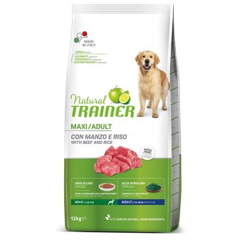 Корм Natural Trainer Adult Dog Maxi Beef для собак крупных пород с говядной и рисом