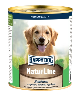 Консервы Happy Dog Natur Line для собак с ягнёнком, печенью, сердцем и рубцом 