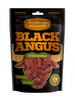 Лакомство Деревенские Лакомства Black Angus строганина из говядины