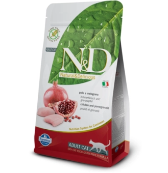 Корм Farmina N&D Adult Grain Free беззерновой для взрослых кошек курица и гранат