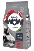 Корм Alphapet WOW Superpremium для взрослых собак средних пород с говядиной и сердцем