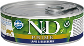 Консервы Farmina N&D Cat Prime Lamb&Blueberry  для кошек с ягненком с черникой