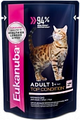 Eukanuba Adult Top Condition влажный рацион с лососем в соусе для взрослых кошек