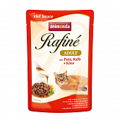 Паучи Animonda Rafiné Soupé Adult для кошек. Коктейль из мяса индейки, телятины и сыра