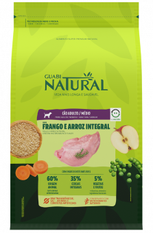 Корм Guabi Natural Dog Adult для взрослых собак средних пород с цыплёнком и коричневым рисом