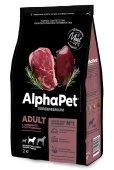 Корм Alphapet Superpremium для взрослых собак средних пород с говядиной и потрошками