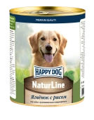 Консервы Happy Dog Natur Line для собак с ягнёнком и рисом 970г