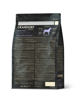 Корм Grandorf Fresh Dog Lamb Med&Maxi свежее мясо ягненка с бататом для взрослых собак средних и крупных пород