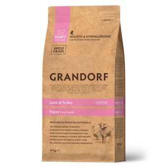 Корм Grandorf Puppy Lamb&Turkey для щенков с ягнёнком и индейкой, низкозерновой