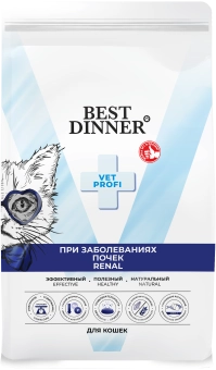 Сухой корм Best Dinner Vet Profi Renal для кошек, полнорационный, диетический при острой или хронической болезни почек