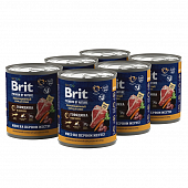 Банки Brit Premium by Nature для собак всех пород с говядиной и печенью