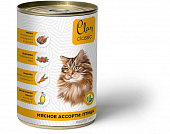Банки Clan Classic паштет для кошек мясное ассорти с птицей