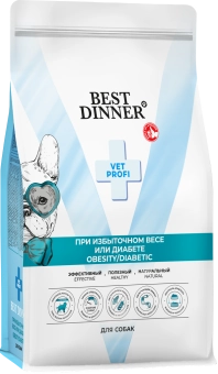 Сухой корм Best Dinner Vet Profi Obesity/Diabetic для собак при диабете или избыточном весе