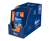 Паучи Brit Premium для взрослых стерилизованных кошек с лососем в соусе