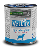 Консервы Farmina Vet Life Natural Diet Dog Hypoallergenic паштет для собак с уткой и картофелем при пищевой аллергии