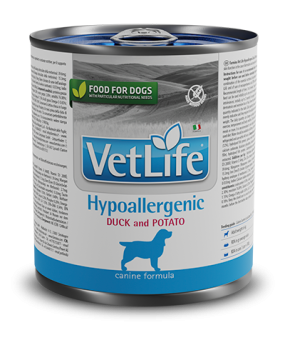 Консервы Farmina Vet Life Natural Diet Dog Hypoallergenic паштет для собак с уткой и картофелем при пищевой аллергии