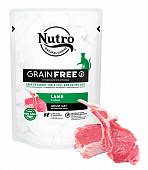 Паучи Nutro Grain Free Cat Lamb для взрослых кошек с ягнёнком Паучи Nutro Grain Free Cat Lamb для взрослых кошек с ягнёнком