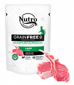 Паучи Nutro Grain Free Cat Lamb для взрослых кошек с ягнёнком