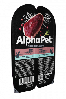 Ламистеры Alphapet Superpremium для кошек с чувствительным пищеварением с уткой и клюквой