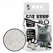 Наполнитель Cat Step Compact White Carbon для кошек комкующийся минеральный с углём