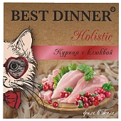 Ламистеры Best Dinner Holistic для стерилизованных кошек мясные волокна в желе с курицей и клюквой Ламистеры Best Dinner Holistic для стерилизованных кошек мясные волокна в желе с курицей и клюквой