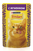 Паучи Friskies для кошек с ягненком в подливе