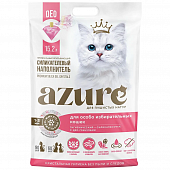 Силикагелевый наполнитель Azure для избирательных кошек гигиенический с део-гранулами