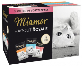 Комплект Miamor Multibox Ragout Royal для кошек с индейкой, лососем и телятиной в желе