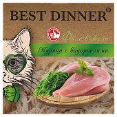 Ламистеры Best Dinner Holistic для стерилизованных кошек мясные волокна в желе с курицей и водорослями