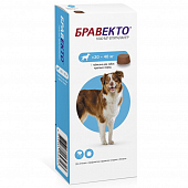 Таблетки от блох и клещей Бравекто 1000 мг. для собак 20-40 кг.