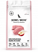 Сухой Корм Bowl Wow для собак средних пород с индейкой, рисом и яблоком