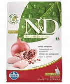Сухой Корм Farmina N&D Kitten Grain Free Chicken&Pomegranate беззерновой для котят курица и гранат Сухой Корм Farmina N&D Kitten Grain Free Chicken&Pomegranate беззерновой для котят курица и гранат