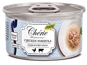 Банки Pettric Cherie Chicken Formula для кошек с курицей и говядиной в соусе