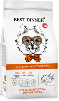 Сухой корм Best Dinner Mini Sensible Duck&Potato для собак мелких пород с чувствительным пищеварением, утка и картофель