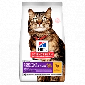 Сухой Корм Hill's Science Plan Adult Cat Stomach&Skin Chicken для взрослых кошек для чувствительной кожи и желудка с курицей