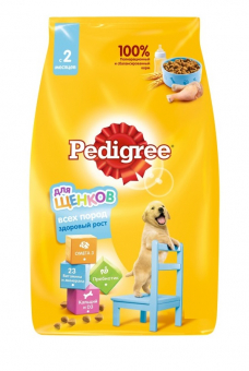 Корм Pedigree для щенков всех пород с 2 месяцев с курицей