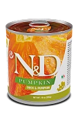 Консервы Farmina N&D Dog Duck&Pumpkin для собак с уткой и тыквой Консервы Farmina N&D Dog Duck&Pumpkin для собак с уткой и тыквой