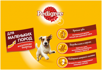 Корм Pedigree для взрослых собак малых пород с говядиной