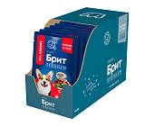 Паучи Brit Premium для взрослых собак всех пород с говядиной в соусе