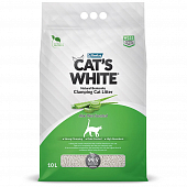 Комкующийся наполнитель Cat's White Aloe Vera для кошачьего туалета с ароматом алоэ...