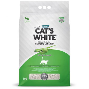 Комкующийся наполнитель Cat's White Aloe Vera для кошачьего туалета с ароматом алоэ вера
