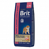 Сухой Корм Brit Premium By Nature Puppy & Junior Large & Giant для щенков крупных и гигантских пород с курицей