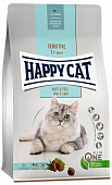 Сухой Корм Happy Cat Sensitive Haut & Fell для взрослых кошек для поддержания блеска шерсти...