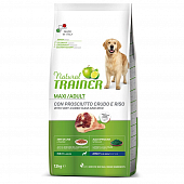 Сухой Корм Natural Trainer Adult Dog Maxi Raw Ham для собак крупных пород с сыровяленной ветчинрой и рисом