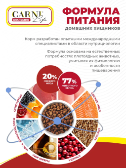 Корм Carni Adult для кошек с говядиной, черносливом и клюквой